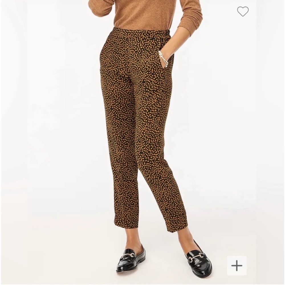 J. Crew Women’s Printed Jamie Pants in Black and Brown